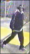 Suspect #2 in trolley attack: Captured on surveillance video at Butler Street station on Monday. MBTA Police image